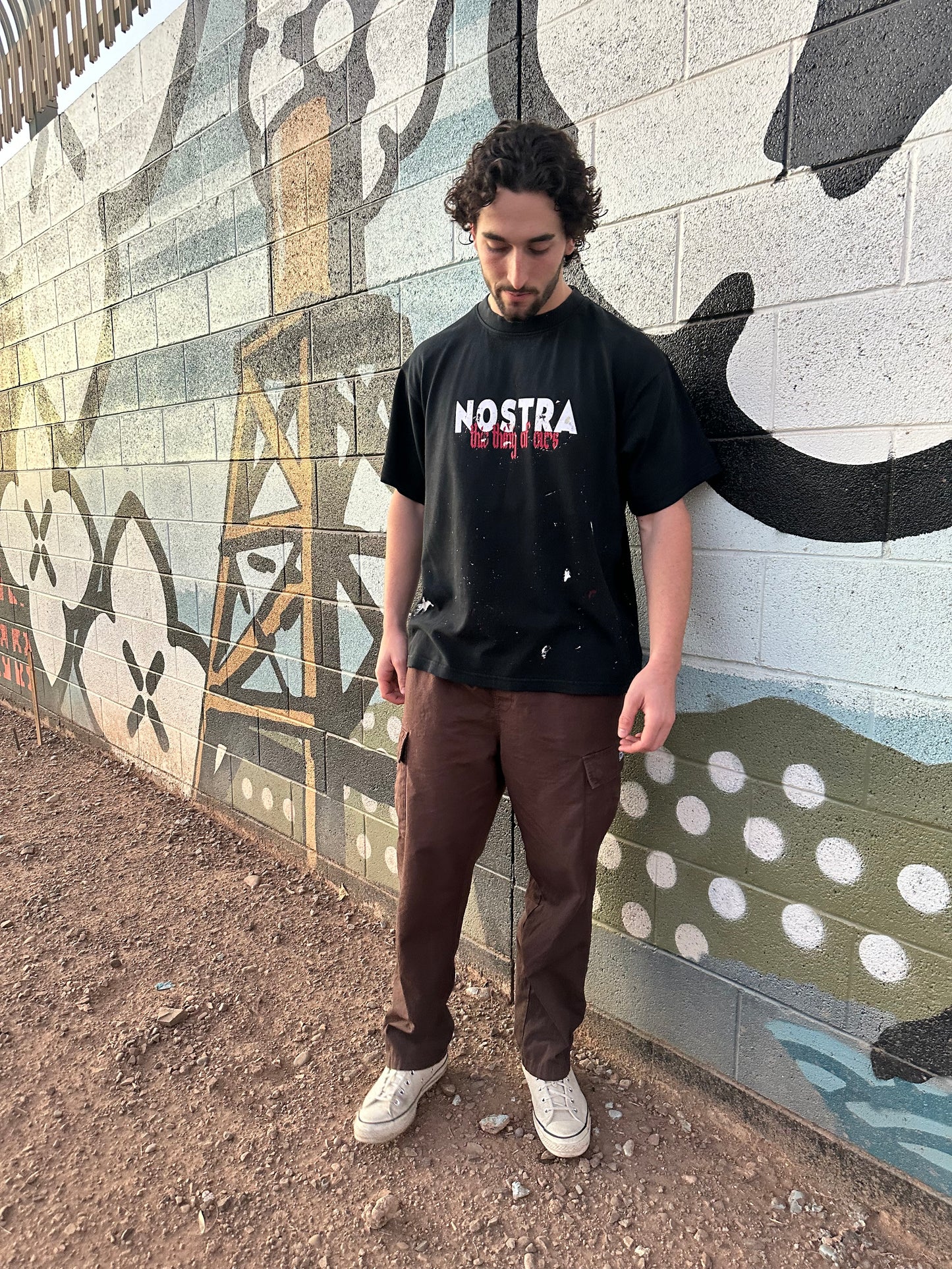 NOSTRA SPLATTER TEE - BLACK