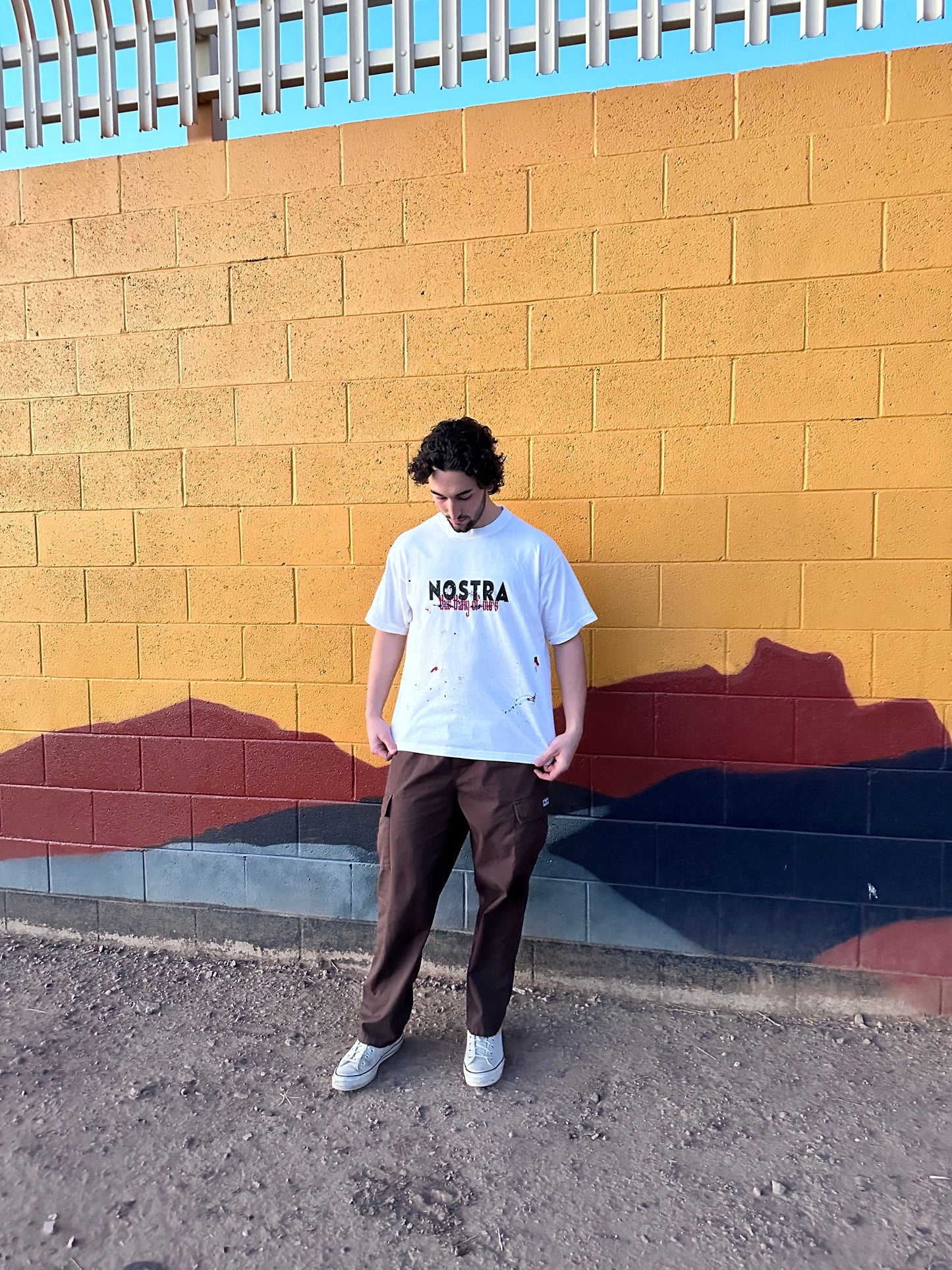 NOSTRA SPLATTER TEE - WHITE