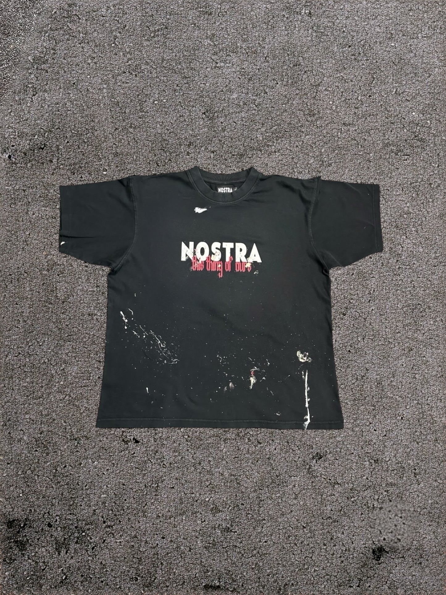 NOSTRA SPLATTER TEE - BLACK