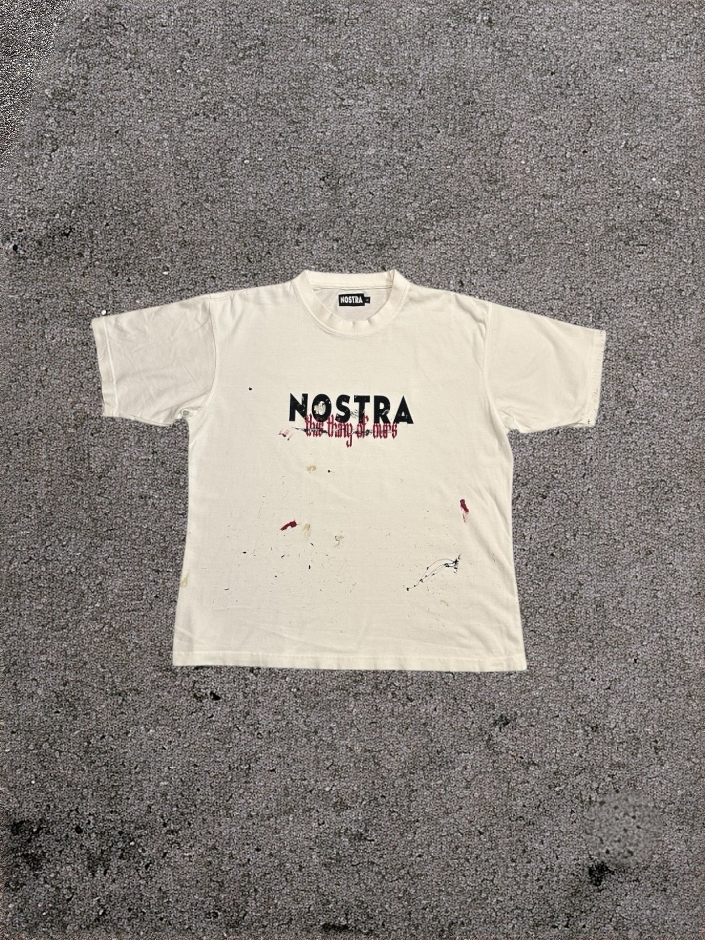 NOSTRA SPLATTER TEE - WHITE