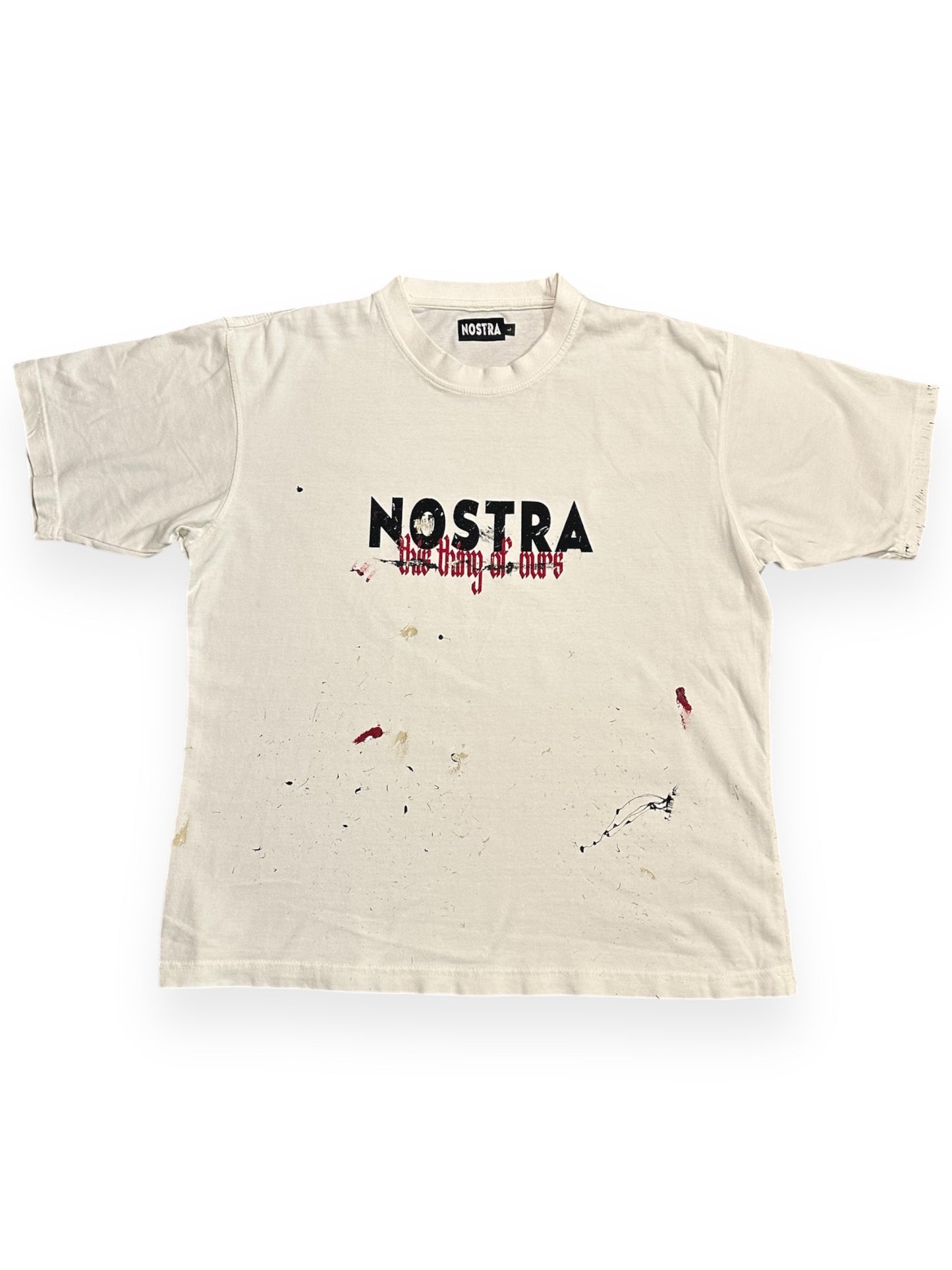 Oversized Splatter Tee | White