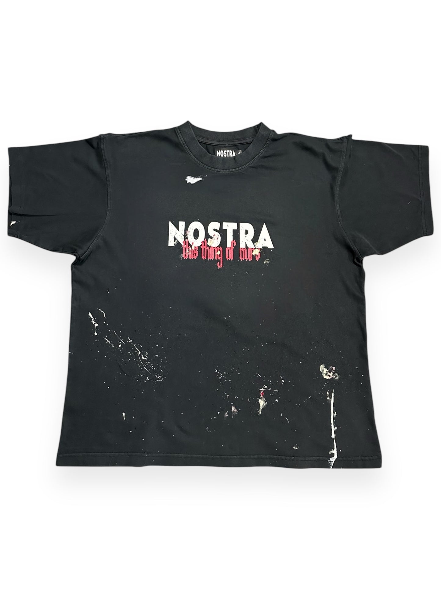 Oversized Splatter Tee | Black